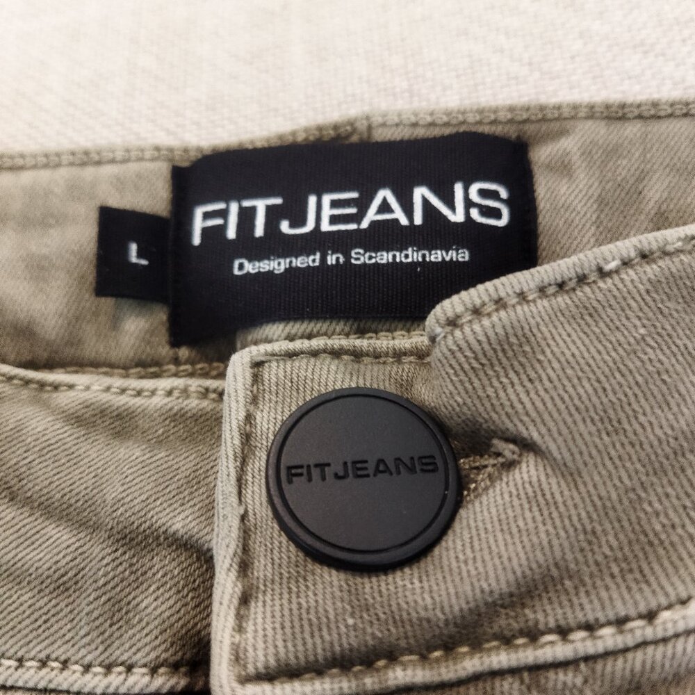 Fitjeans -  Pastel Flared - Khaki -  Size L - Picture 4 of 6